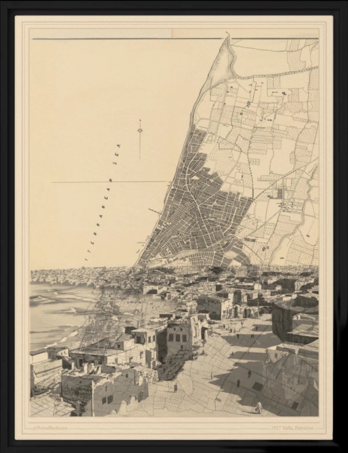 1927 Yaffa, Palestine on canvas